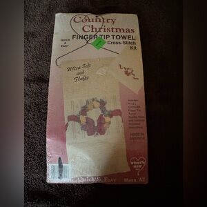 Finger Tip Towel Cross-Stitch Kit - Cream
